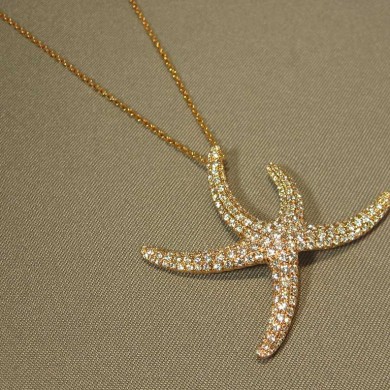 14k Gold Diamond set Sea Star