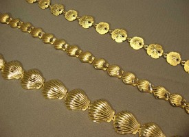 14k gold -shell - braceletts