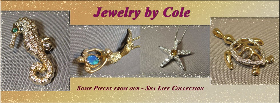 Gold Starfish, Gold Mermaid with gemstone